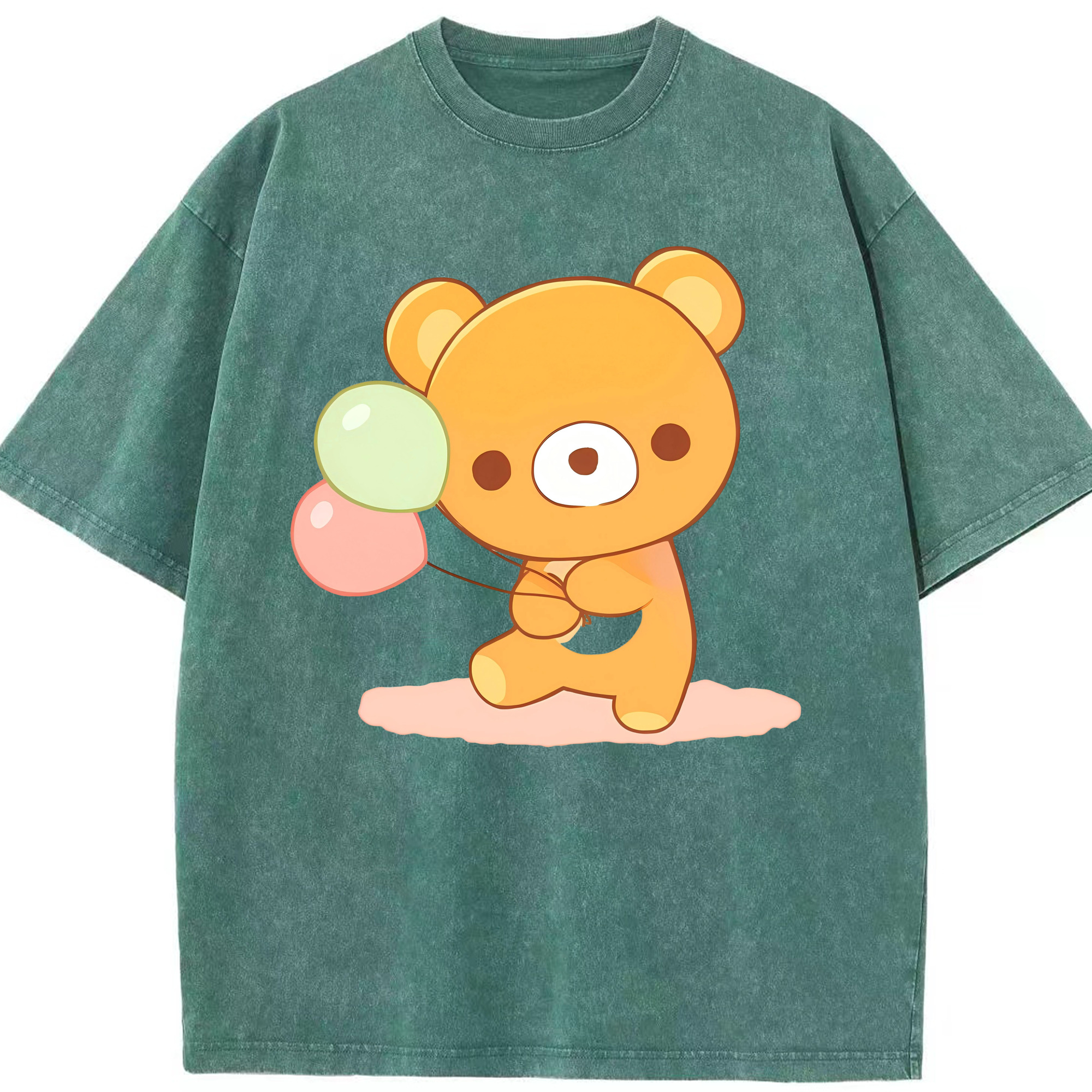 （画像用） リラックマ リラックマ キイロイトリ Rilakkuma Korilakkuma Kiiroitori 綿100% ヴィンテージ風 半袖Tシャツ（フロントプリント）